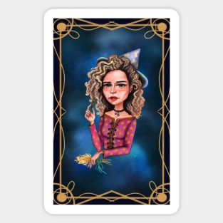 Ombre hair leo witch Sticker